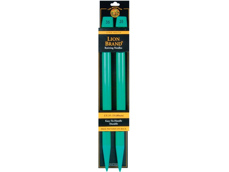 Lion Brand Single Point Knitting Needles 14"-Size 35/19mm