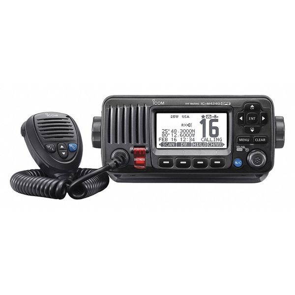 Icom  ICMM424G21  25-watt Vhf Radio With Gps & Cmiv (black)
