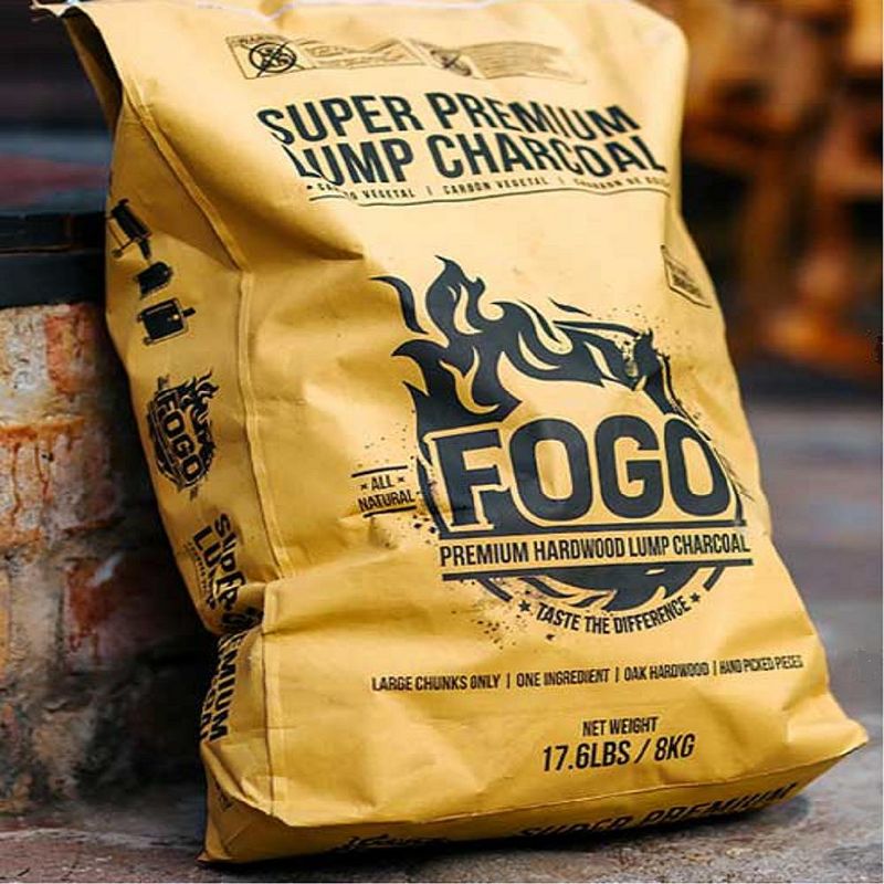 FOGO Super Premium Oak Restaurant All-Natural Hardwood Lump Charcoal, 17.6 Lbs