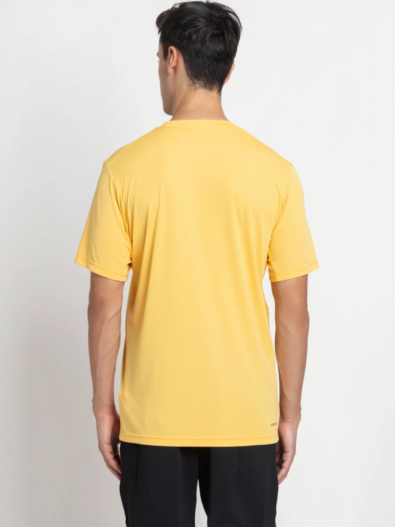 Adidas Orange Regular Fit Texture T-Shirt