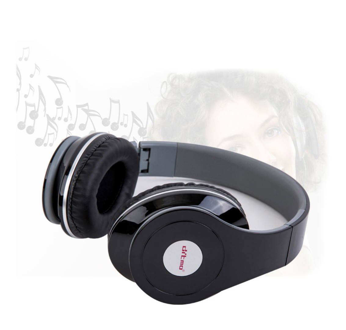 Head-mounted Wired music headset, Stereo Headset with Deep Bass, Foldable & Lightweight, Perfect for Cell Phone/TV/ PC and Travelling Sports Running