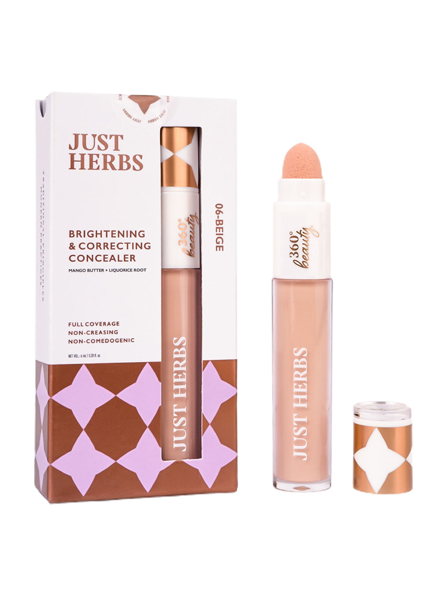 JUST HERBS Brightening & Correcting Concealer 06-Beige - 6 ml