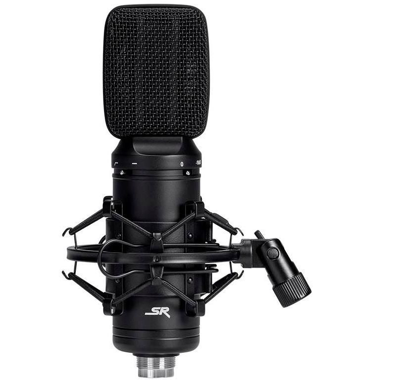 Monoprice LR100 Ribbon Microphone w/ Shock Mount, Figure 8 Polar Pattern, For Electric Guitar Cabinets, Drums, Brass & Woodwinds - Stage Right Series