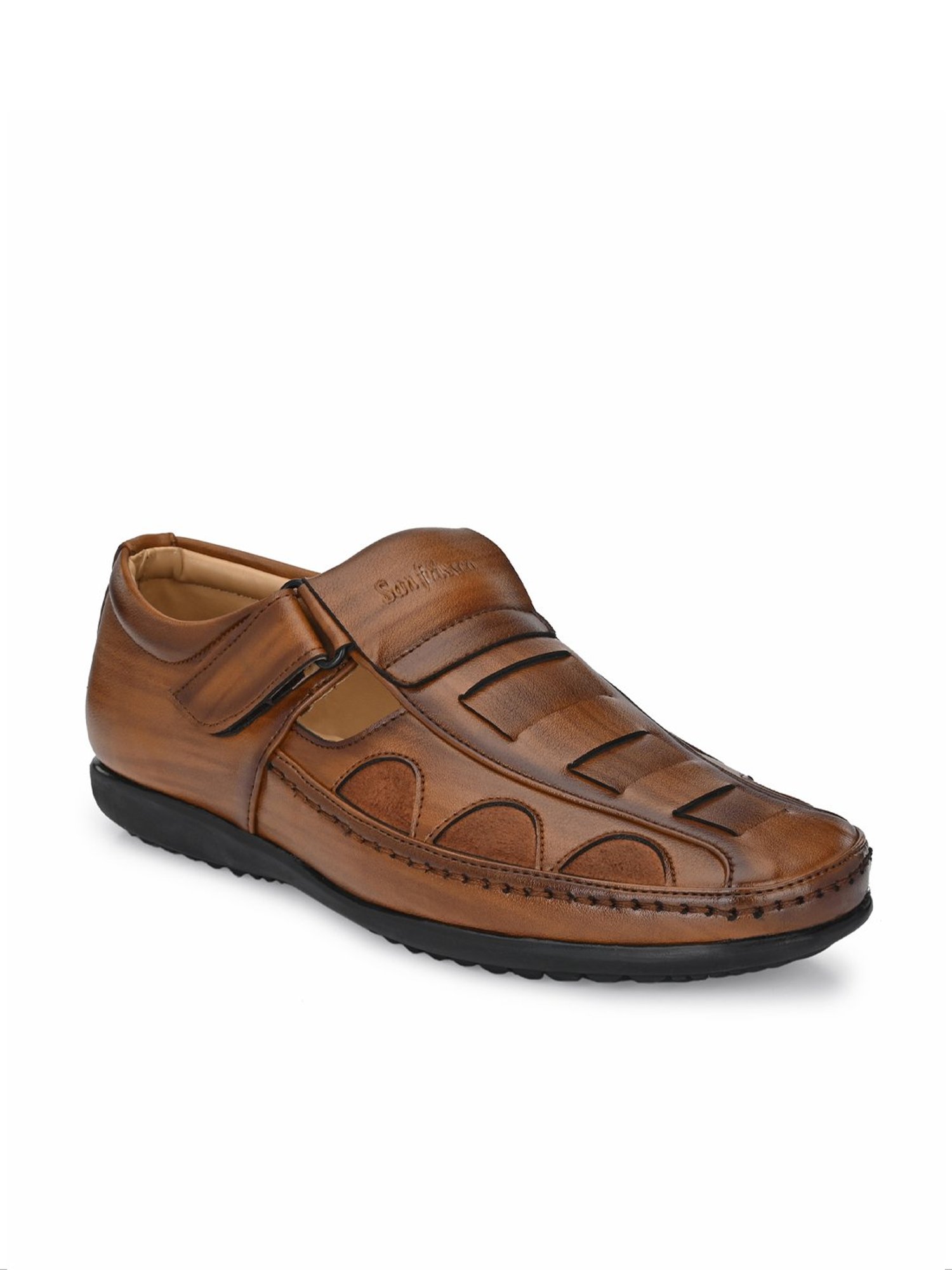 San Frissco Men's Tan Fisherman Sandals