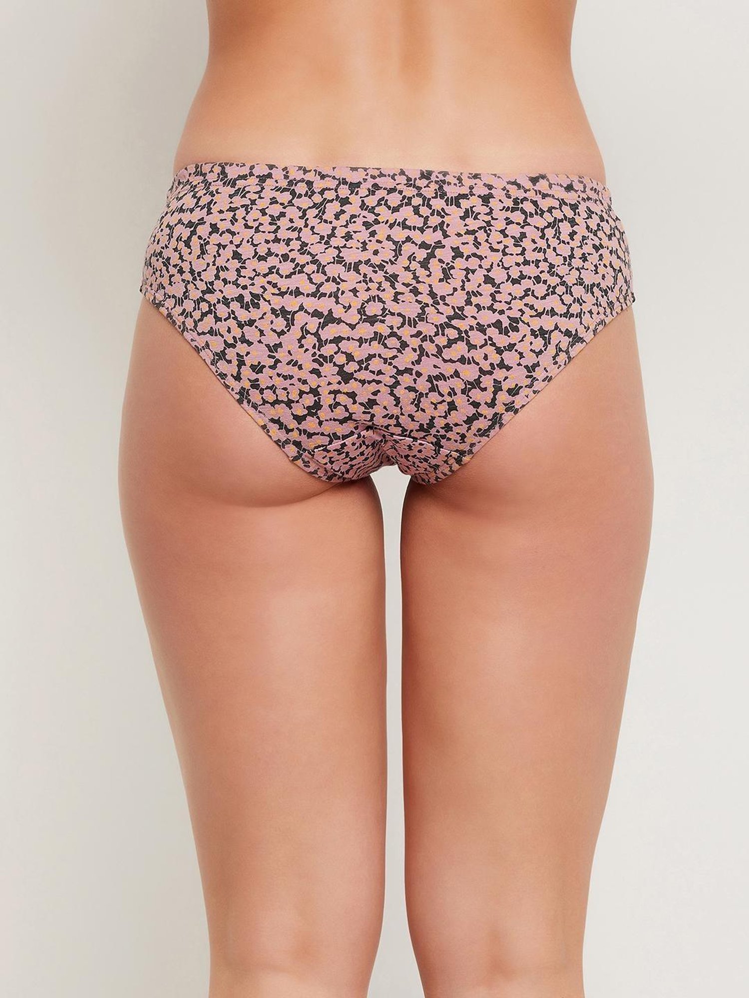 Clovia Pink Floral Print Panty