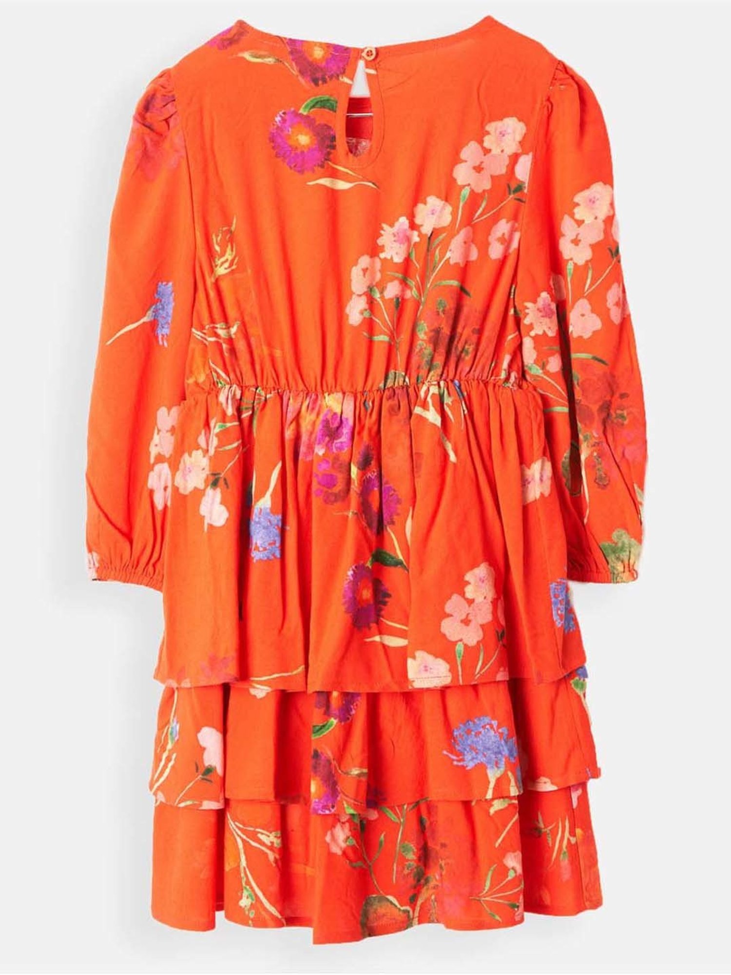 Angel & Rocket Kids Red Floral Print Full Sleeves Dress