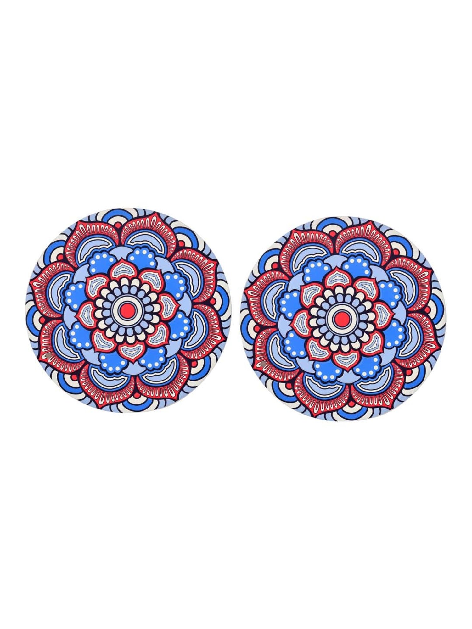 Crayton Hexagon Beige Geometric MDF Coaster - Set of 4