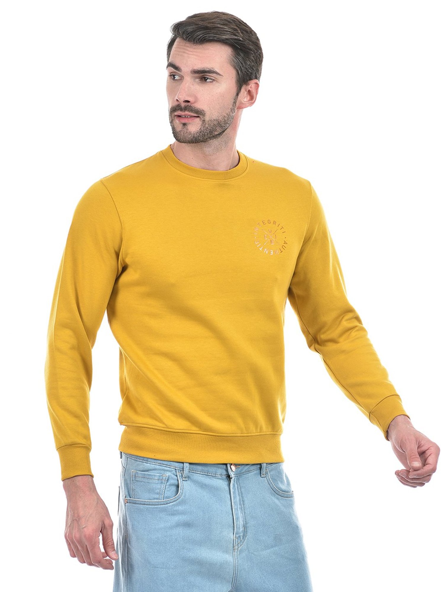 Integriti Mustard Regular Fit Sweatshirt