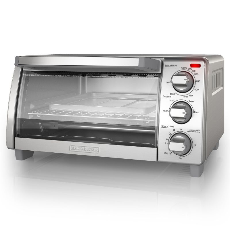 Toshiba MC25CEY-BS 6 Slice Small Stainless Convection Pizza Toaster Oven, Black