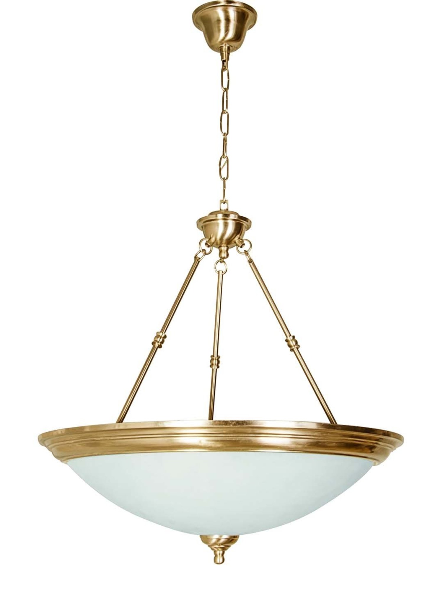 Fos Lighting 'Dish' Antique Gold & White Brass 5-In-1 Hanging Light