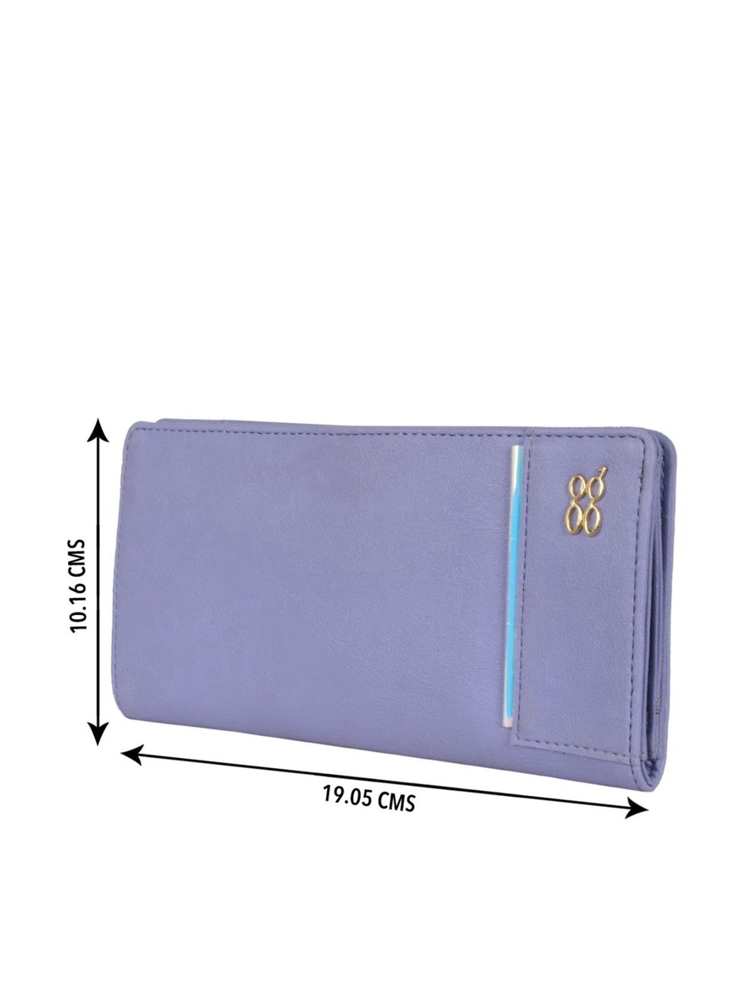 Baggit Purple Solid Bi-Fold Wallet for Women