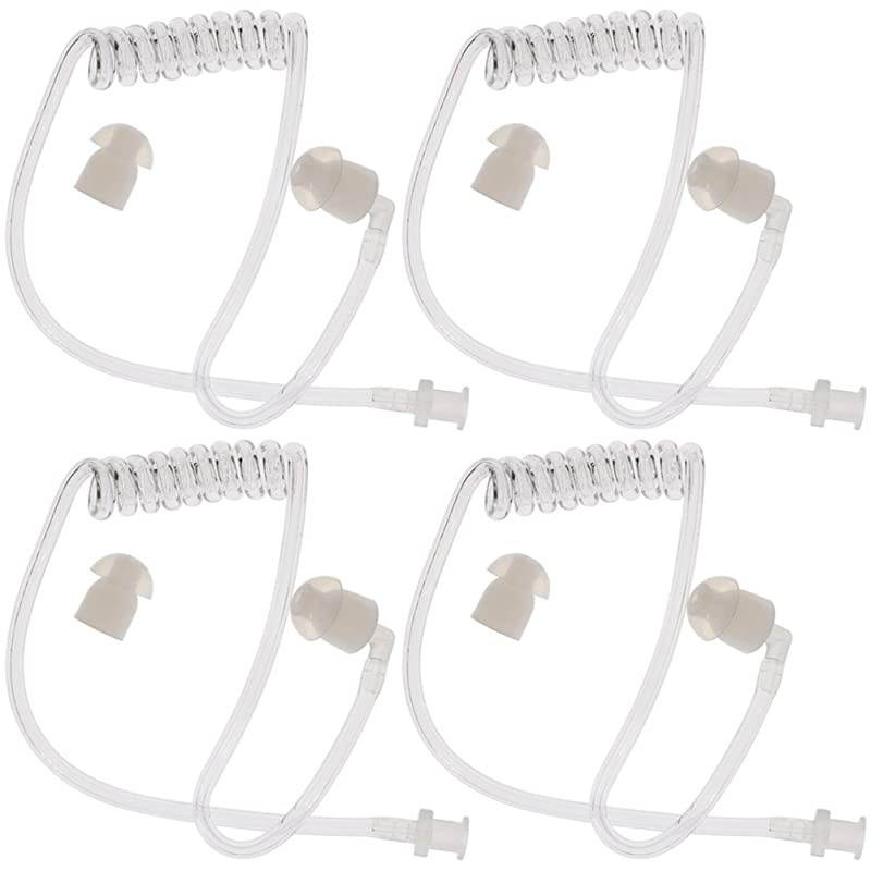 Twist On Replacement Acoustic Tube for Two Way Radio Headset Earpiece Earphone (Pack of 4)