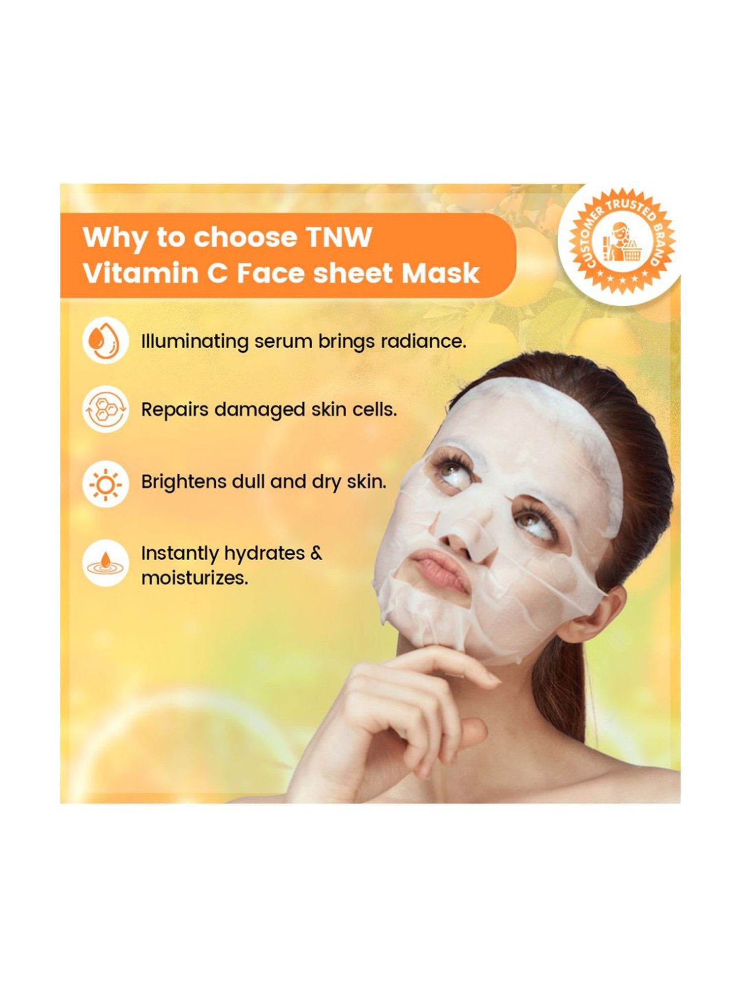 TNW - The Natural Wash Vitamin C Face Sheet Mask - 20 gm