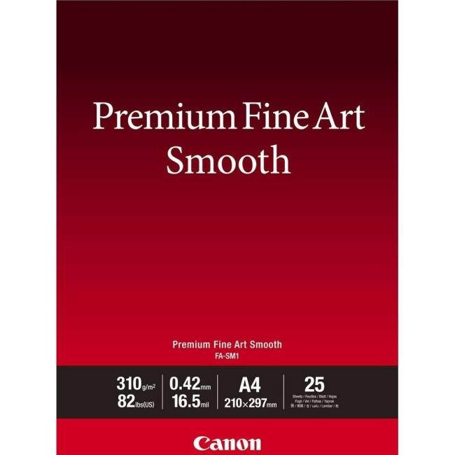 Canon FA-SM1 Premium Fine Art Smooth Cotton Matte Paper, 13x19", 25 Sheets