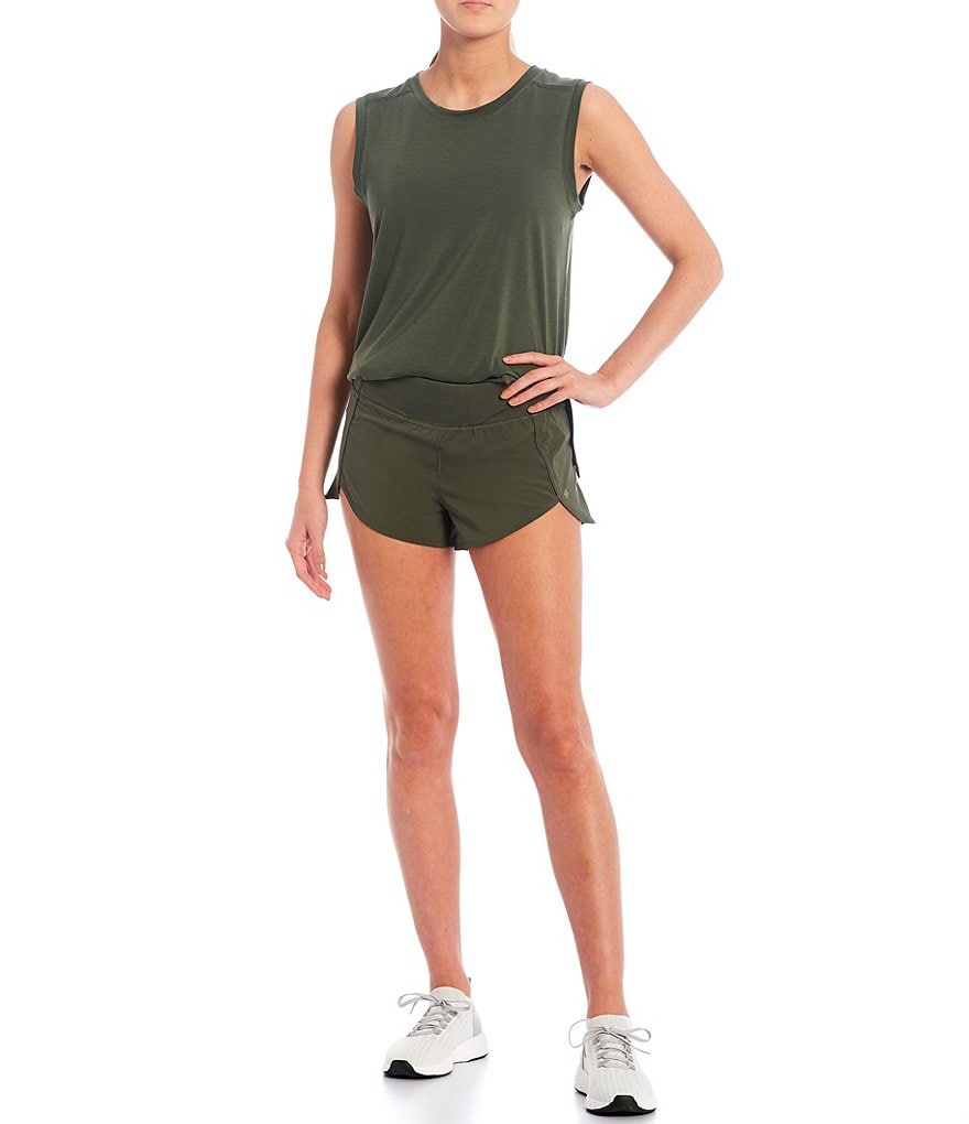 Antonio Melani Motion 4-Way Stretch Back Zipper Pocket Moisture Wicking Shorts