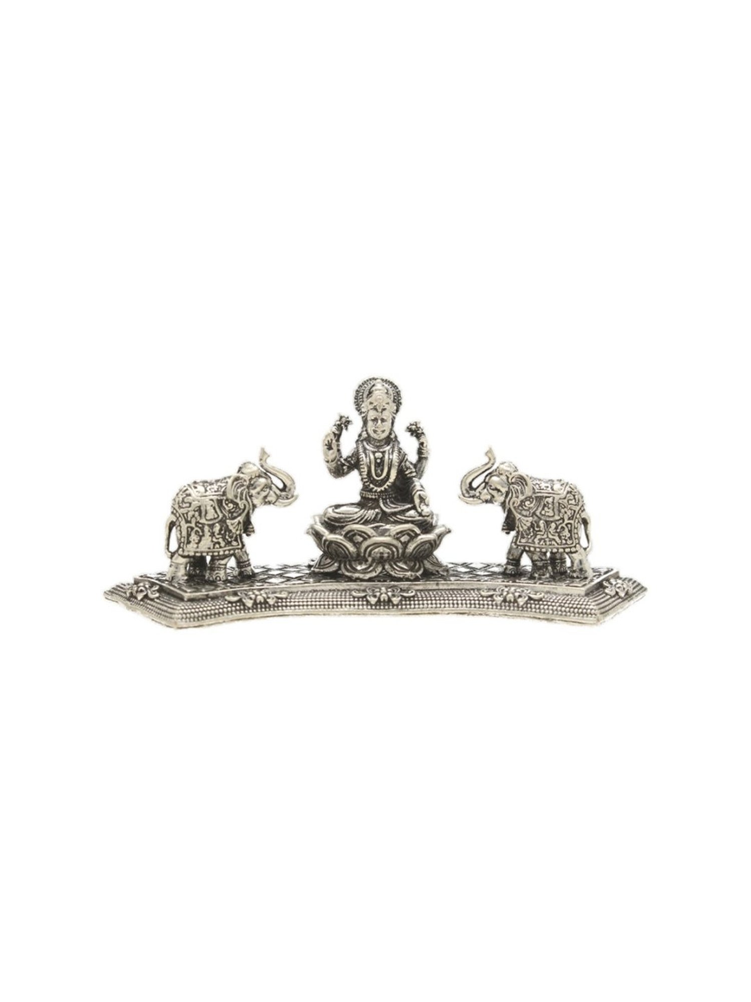 Sri Jagdamba Pearls 0.8 Silver Gaja Lakshmi Divine Idol - 51 gm