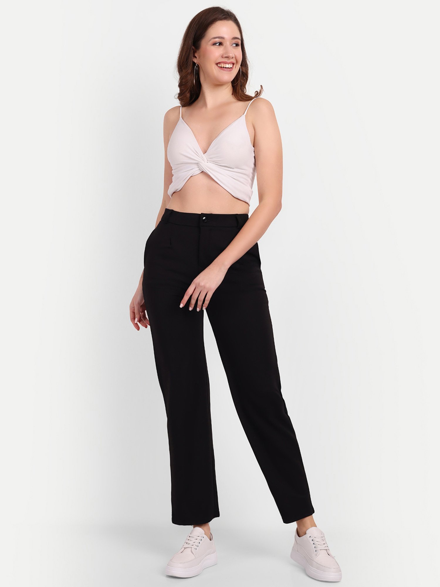 Broadstar Black High Rise Trousers