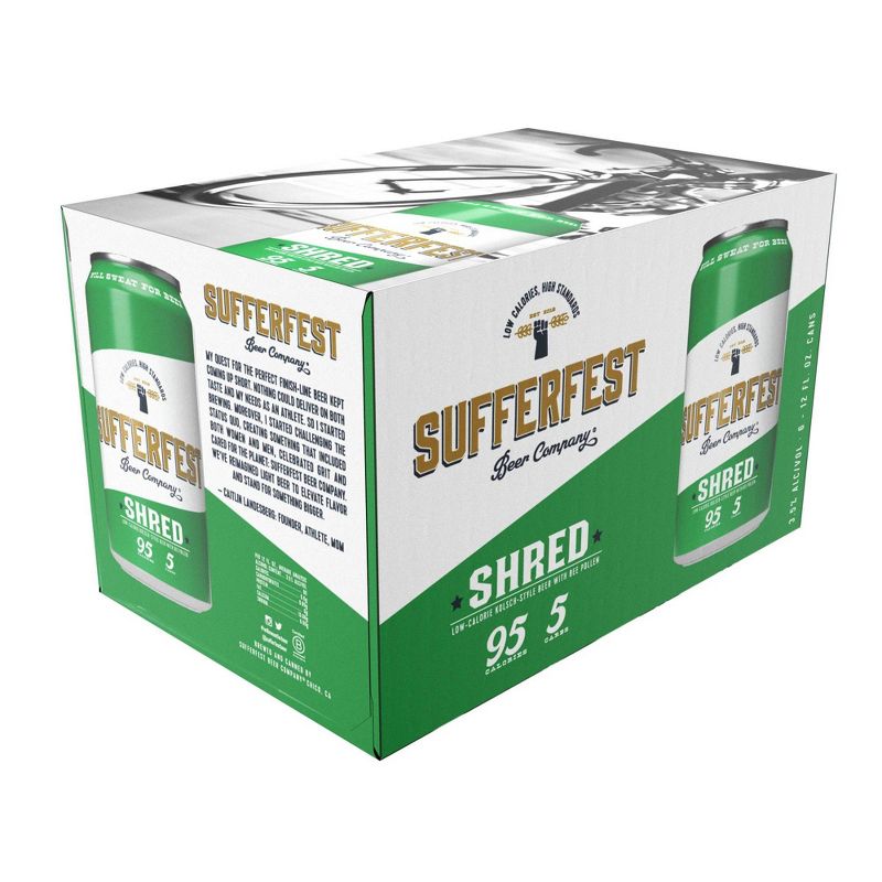 Sufferfest Shred Low-Calorie Kolsch-Style Beer - 6pk/12 fl oz Cans