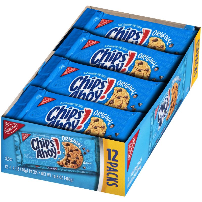 Chips Ahoy! Original Chocolate Chip Cookies - Single Serve - 16.8oz/12ct