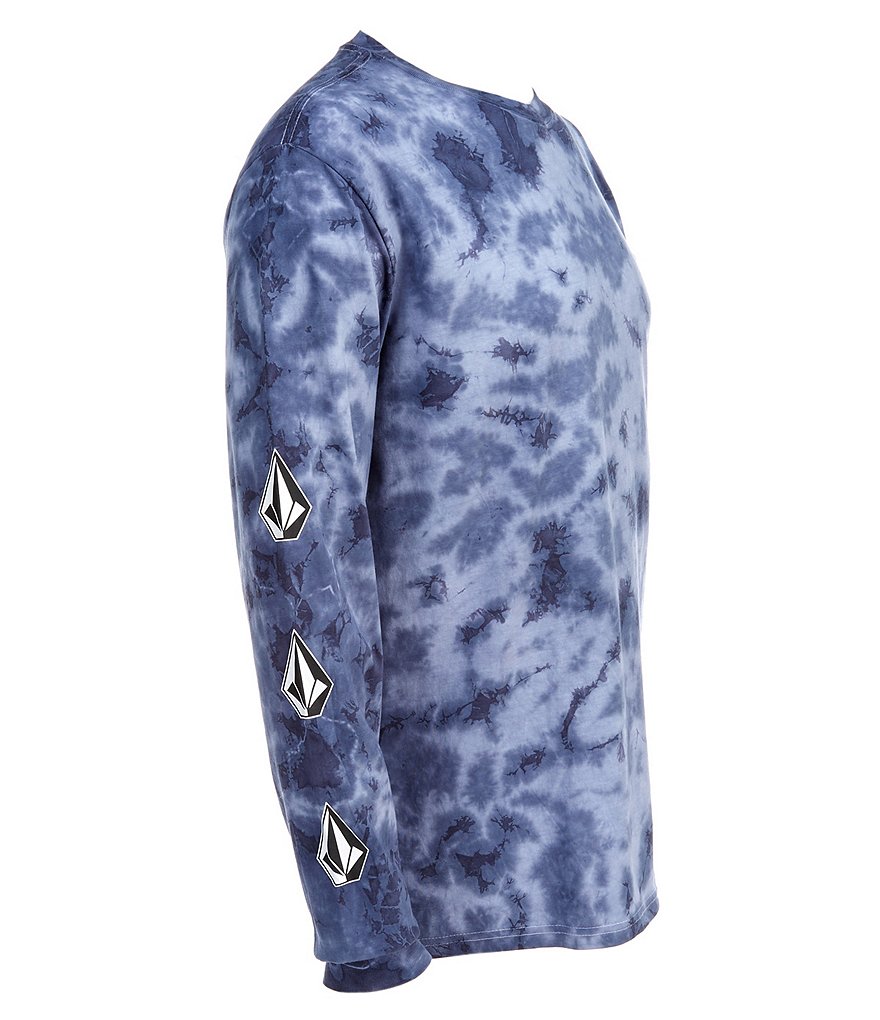 Volcom Iconic Stone Tie-Dyed Long-Sleeve Modern-Fit T-Shirt