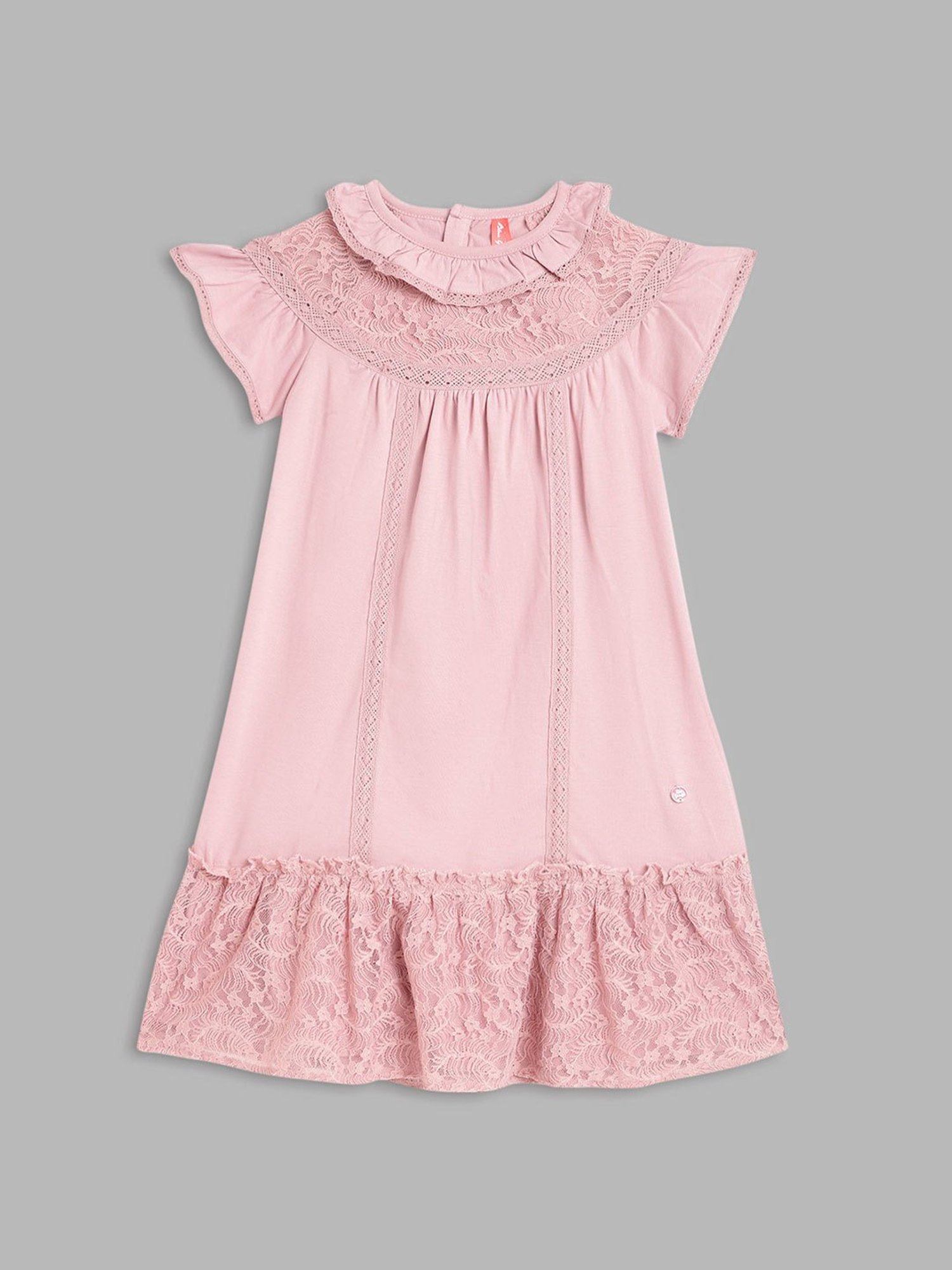 Blue Giraffe Kids Pink Lace Dress