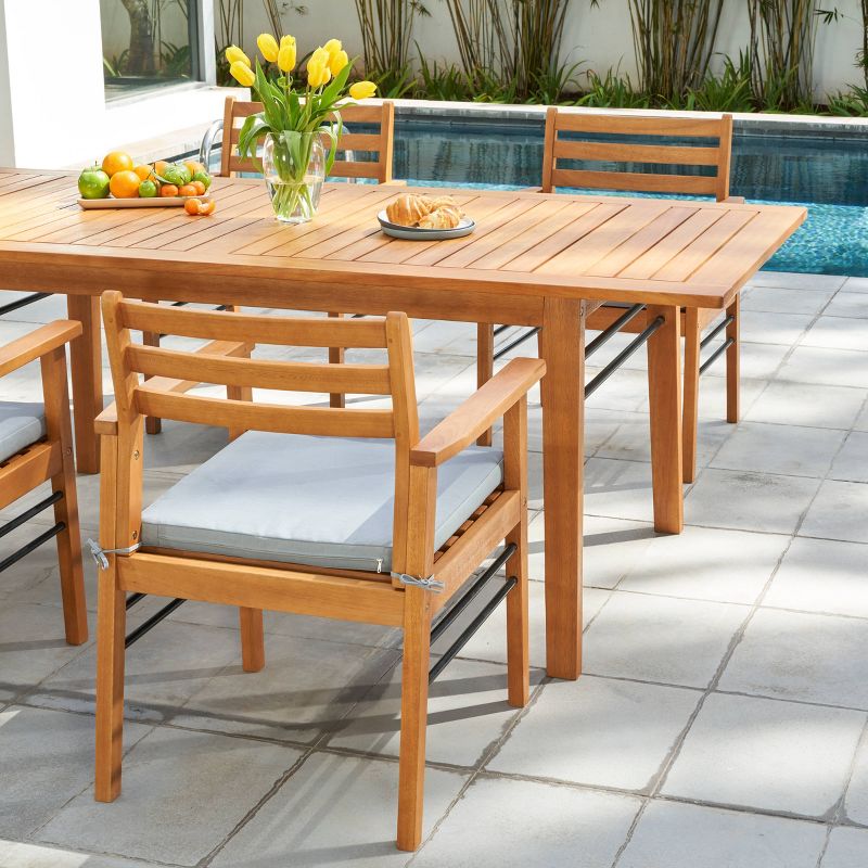 Gloucester Contemporary Wood Patio Dining Chair - Vifah