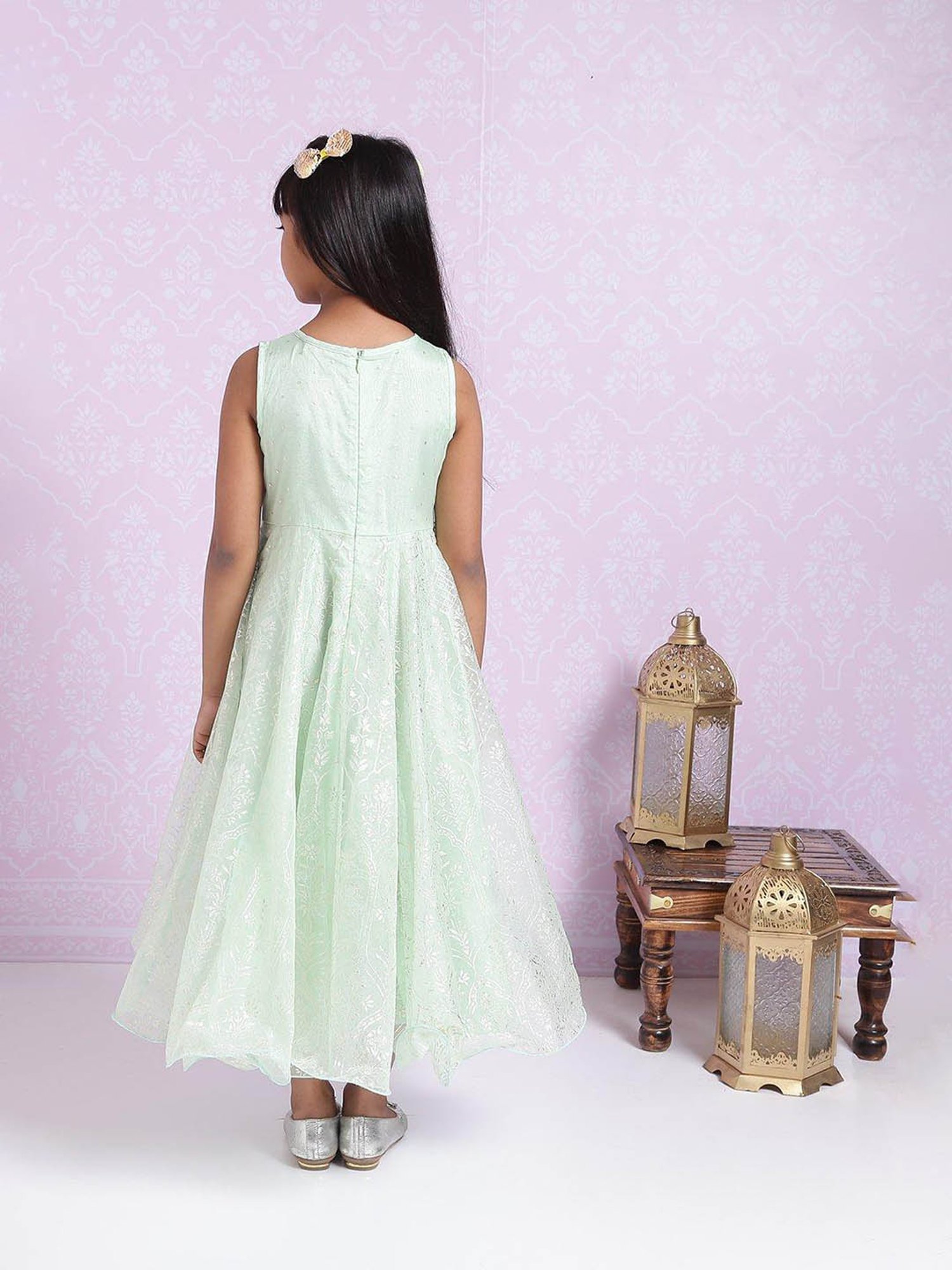 Peppermint Kids Navy Regular Fit Kurta Set