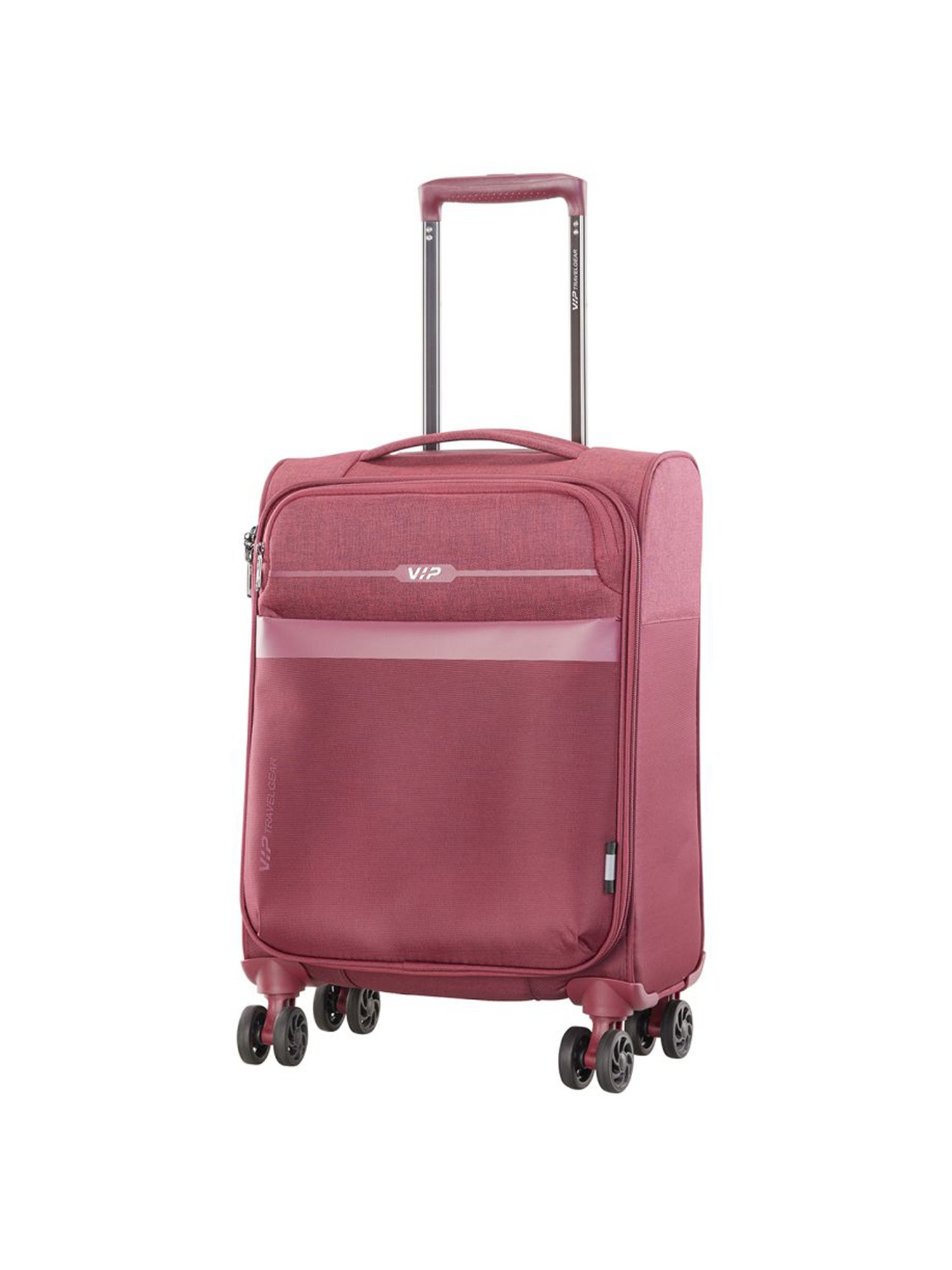VIP Red 8 Wheels Small Soft Cabin Trolley Bag 35.5 cm