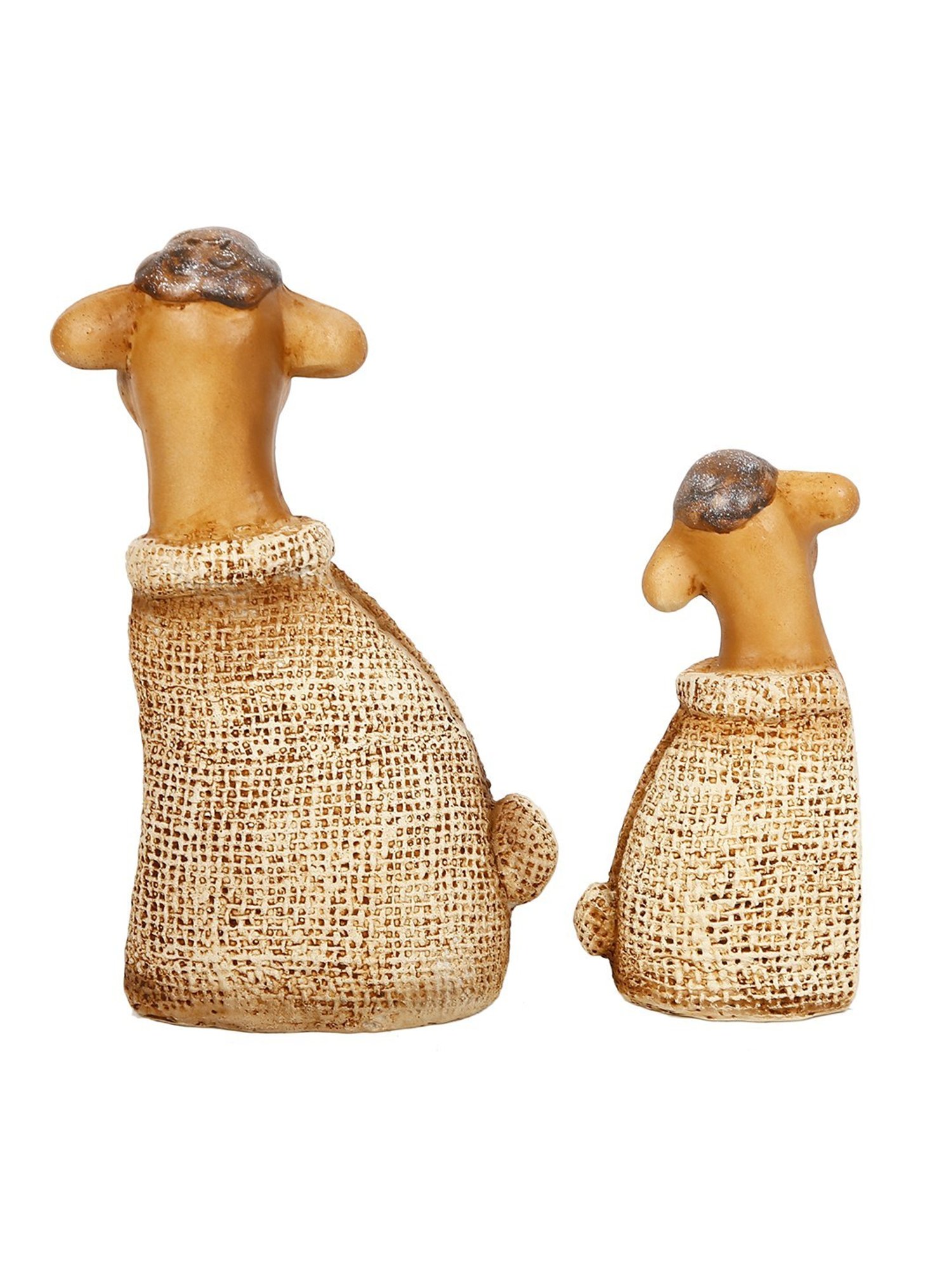 Tayhaa Brown Ceramic Natural Tone Sheep Pair