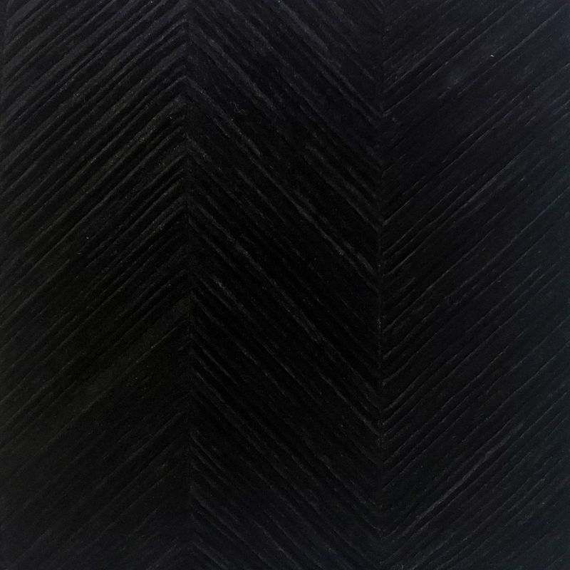 Chevron Velvet Throw Pillow Black - Edie@Home