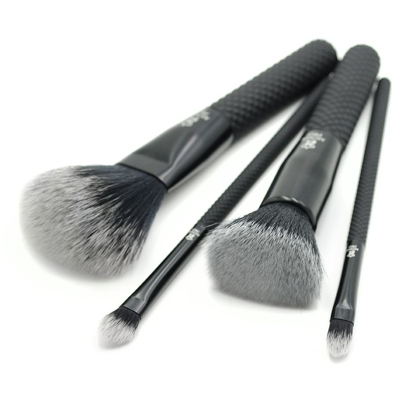 MODA Brush Pro 5pc Complete Black Makeup Brush Set with Zip Case