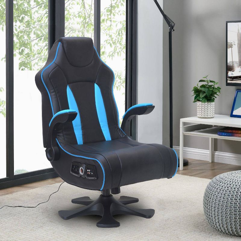 CXR4 Dual Audio Gaming Chair with Vibration Black/Teal - X Rocker