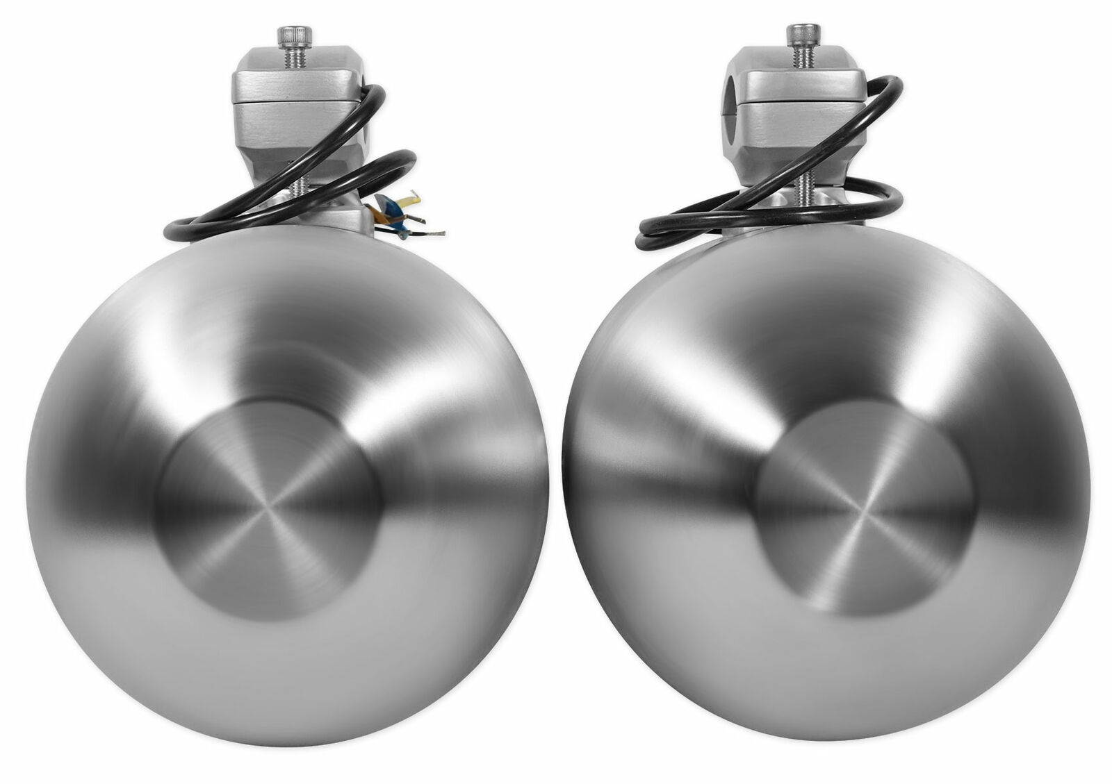 2   WB65KLED 6.5" 600w Metal Marine Wakeboard LED Tower Speakers+Remote