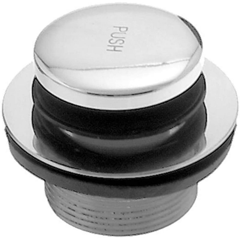 Westbrass 1.5 Inch Diameter Round Universal Tiptoe Drain Bathtub and Shower Trim Set with 2-Hole Faceplate, Polished Chrome Finish