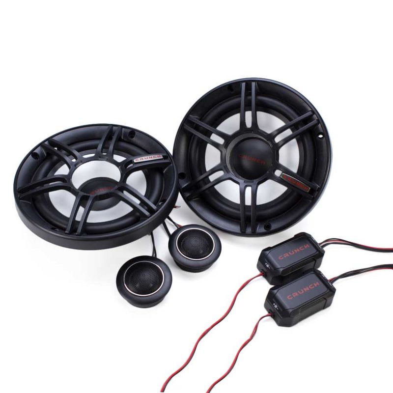Crunch 300W Full Range 2 Way 4 Ohm Component 6.5" Speaker Pair CS65C (4 Pack)