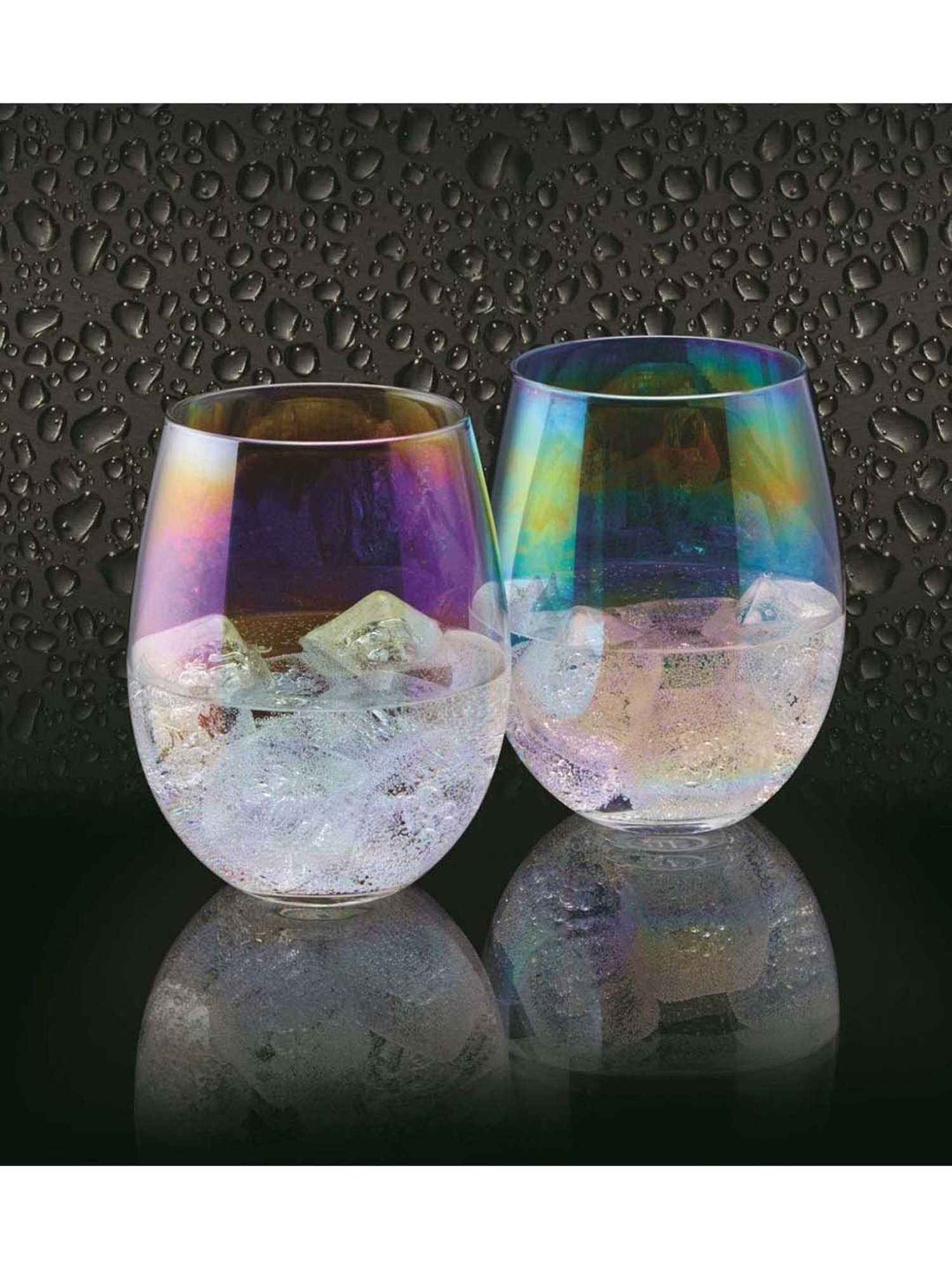 Melbify Roll Sip Transparent Cocktail Glass with straw 250ml - Set of 2