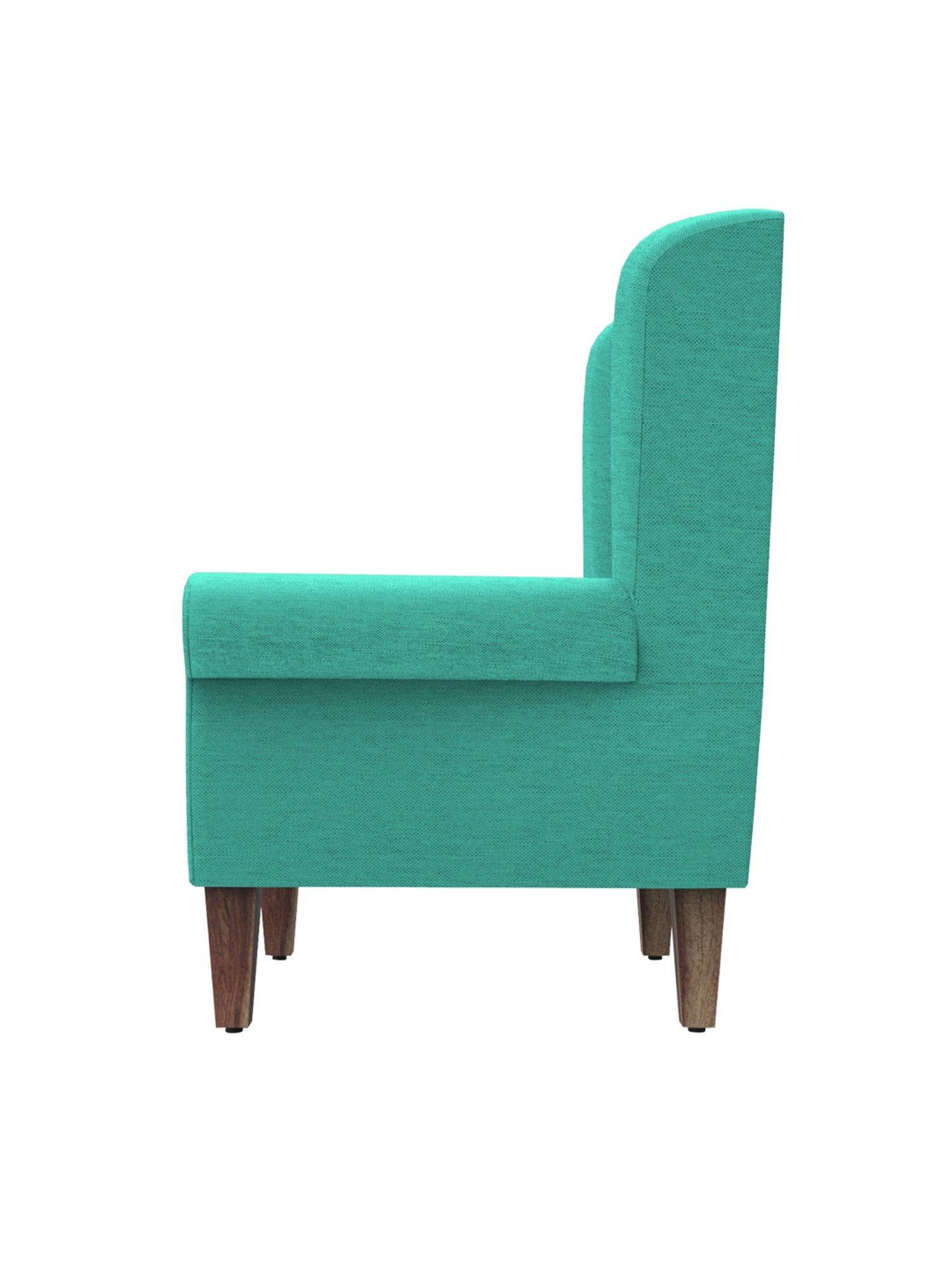 Chumbak Maldivian Solid Green Sheesham Wood Begum Wing Chair