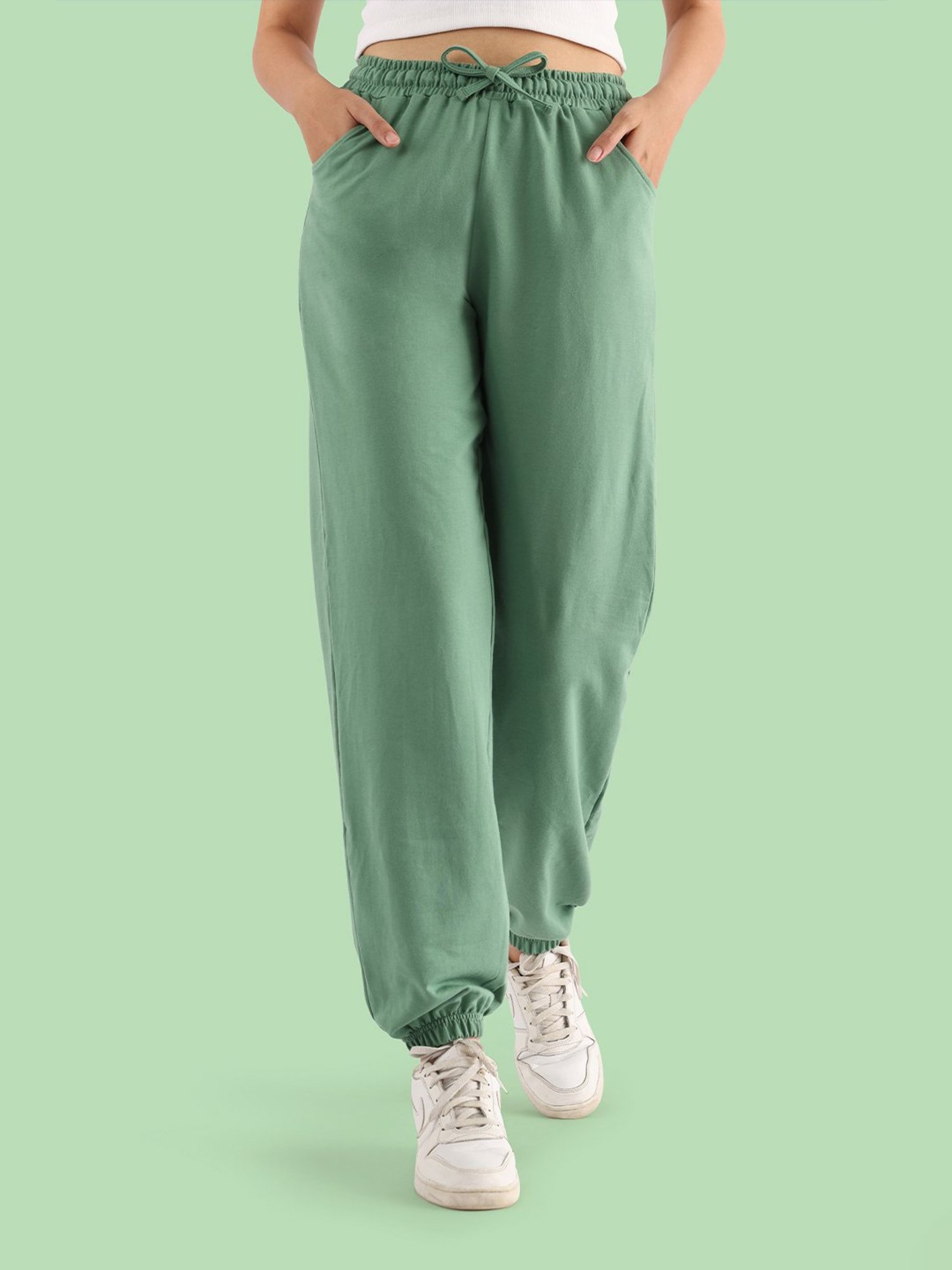 Nite Flite Olive Regular Fit Mid Rise Joggers