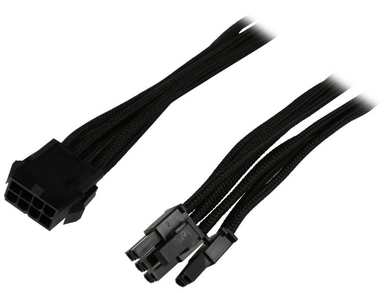 Phanteks PH-CB8V_BK 1.64 ft. (0.50 m) 8 to 8 (6+2) Pin VGA Premium Sleeved Extension cable