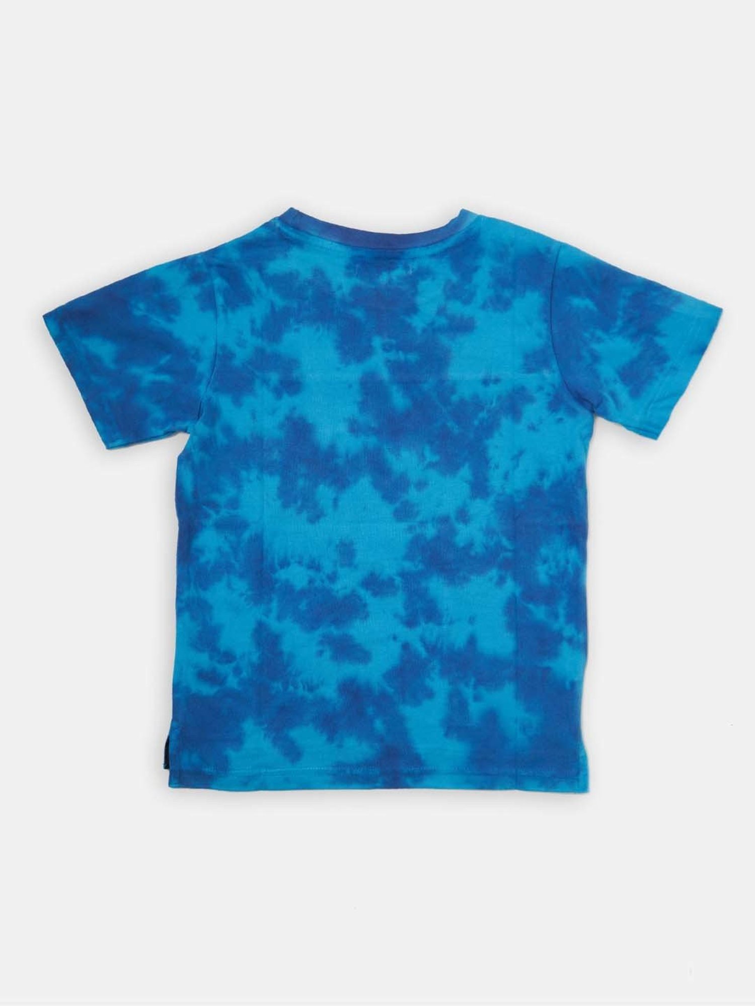 Angel & Rocket Kids Blue Cotton Printed T-Shirt