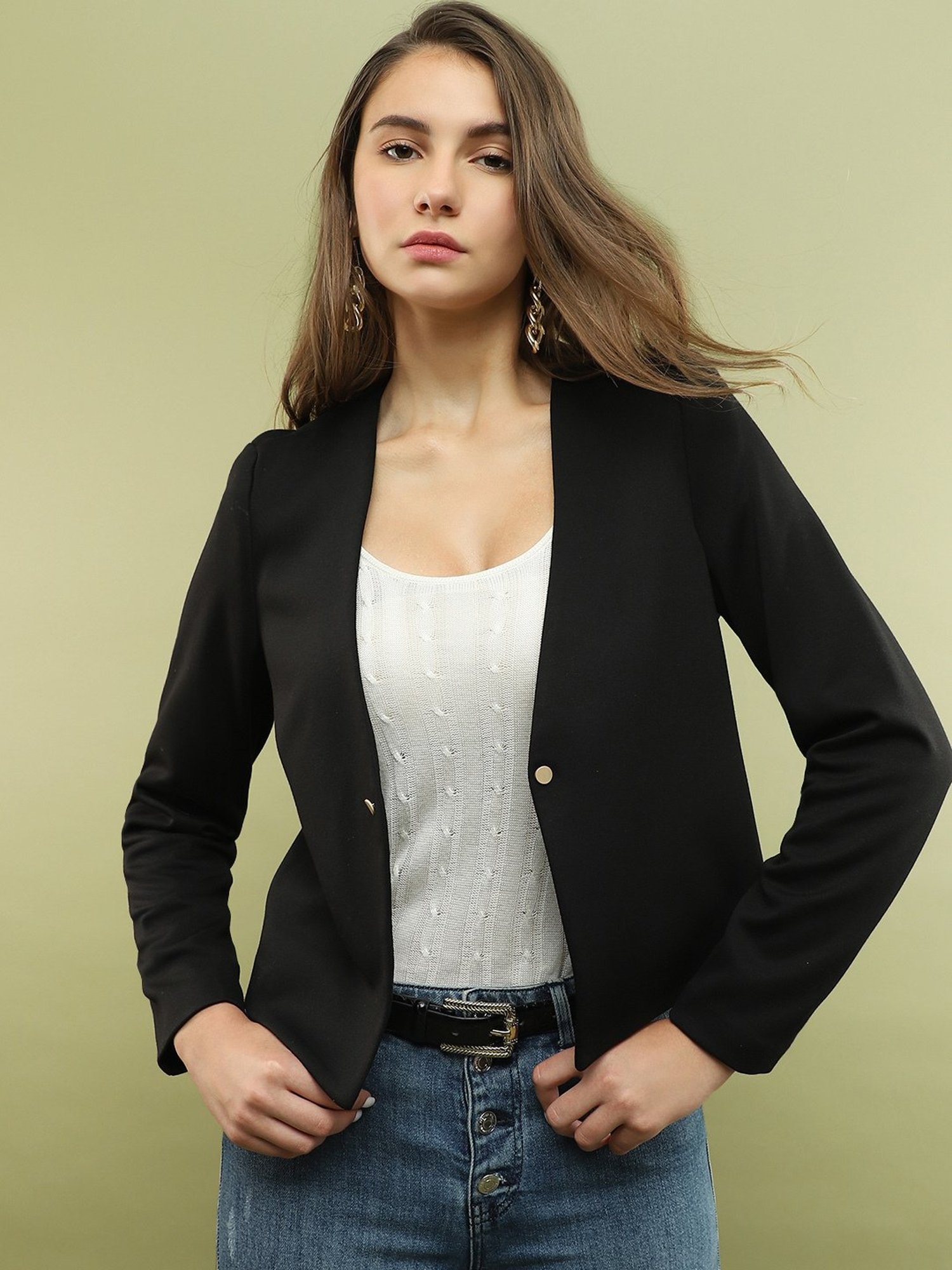Vero Moda Black Regular Fit Blazer