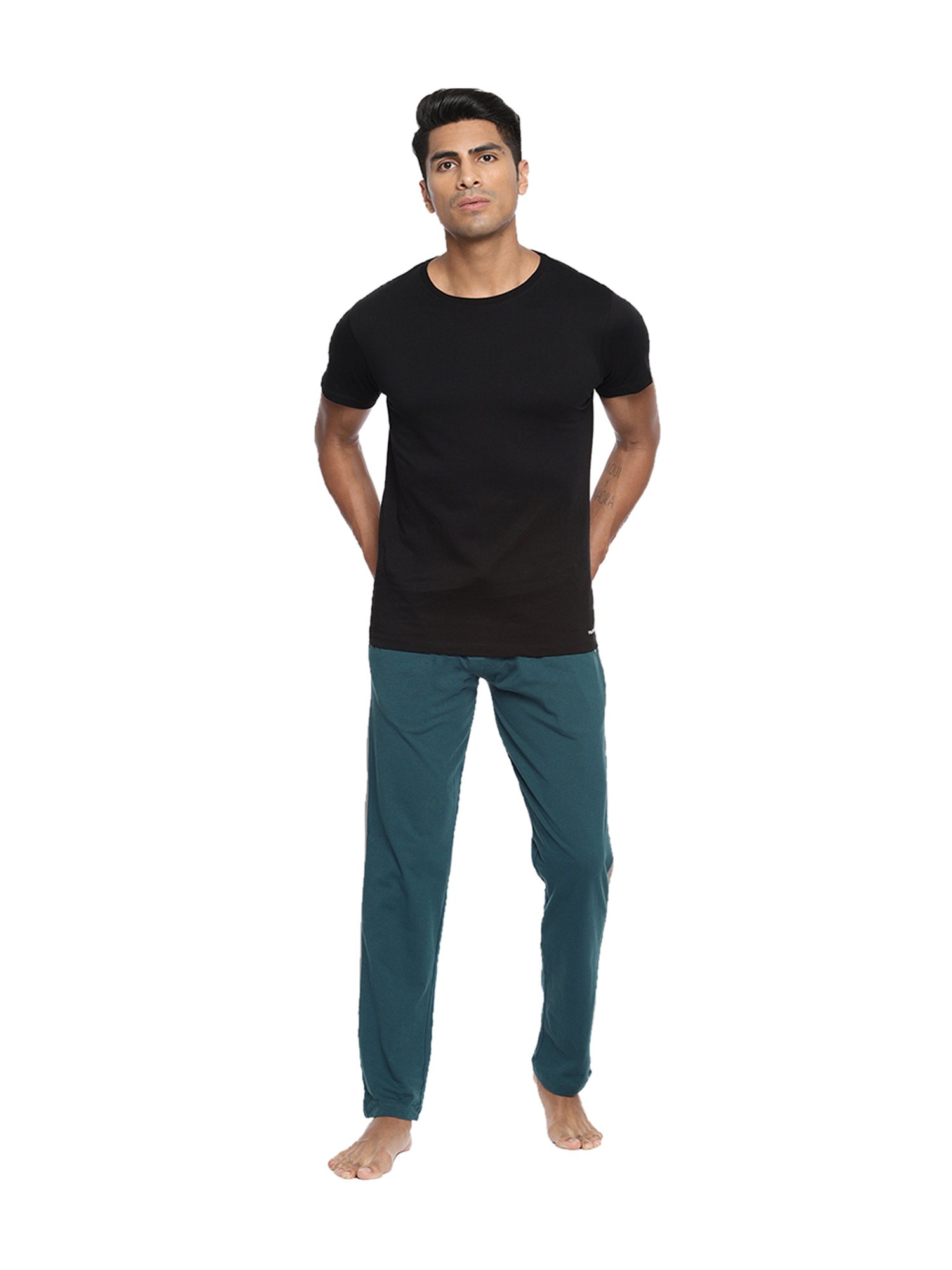 Fruit of the Loom Teal Blue Regular Fit Track Pants