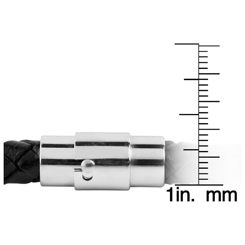 Men's Crucible Two-Tone Braided Leather Beaded Necklace