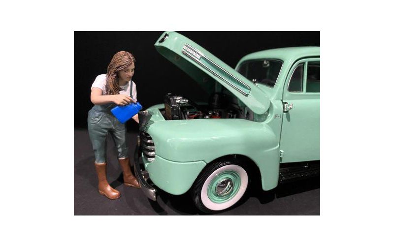 Car Girls in Tees Figurines 4 piece Set for 1/18 Scale Models by American Diorama