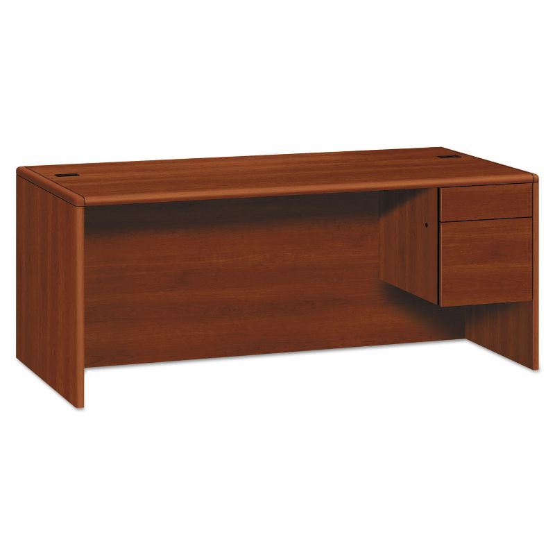 HON 10700 Series Single 3/4 Right Pedestal Desk 72w x 36d x 29 1/2h Cognac 10785RCO