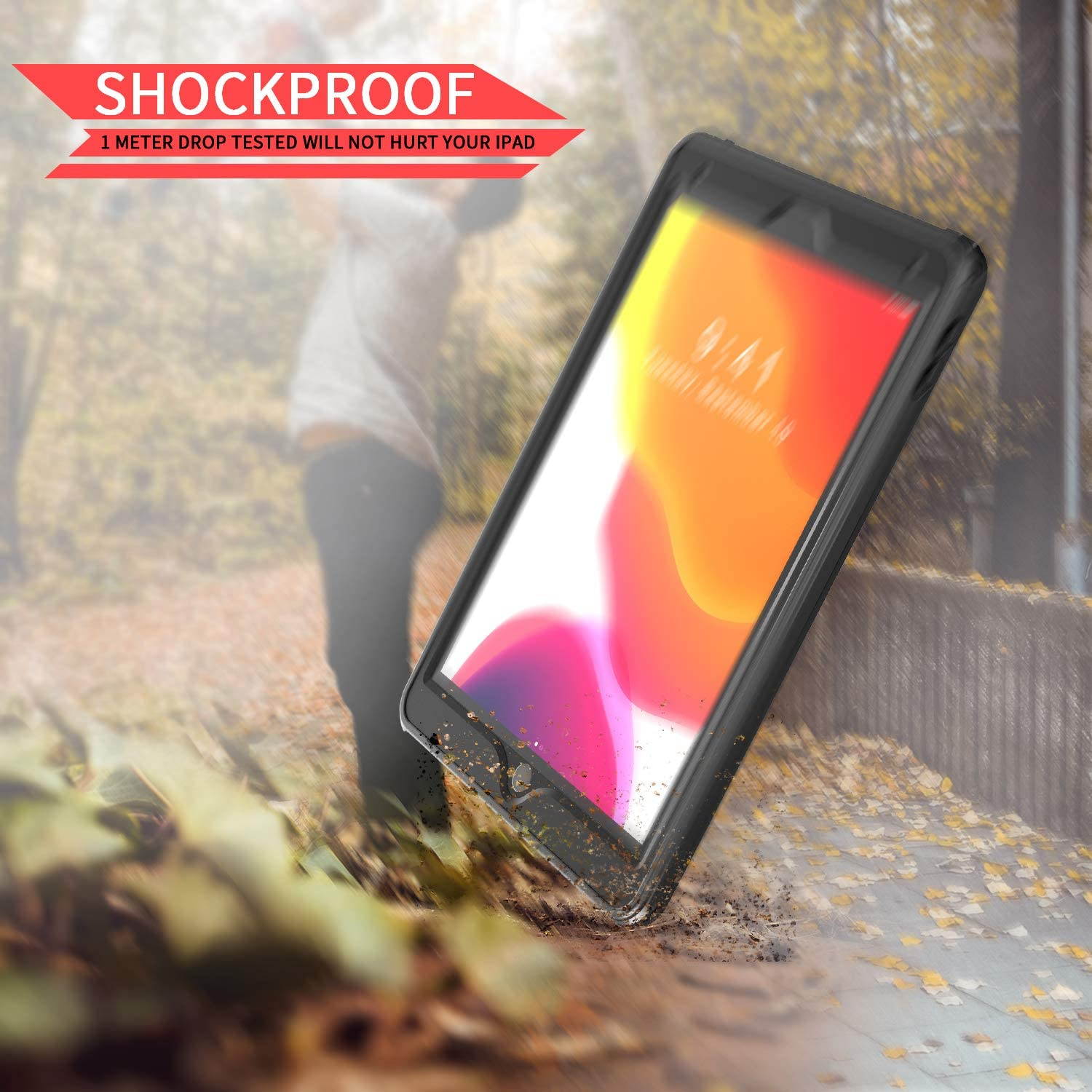 Waterproof Protective Case with Built-in Screen Protector ShockAbsorbing Bumper Dustproof Submersible FullBody Case for iPad 10.2