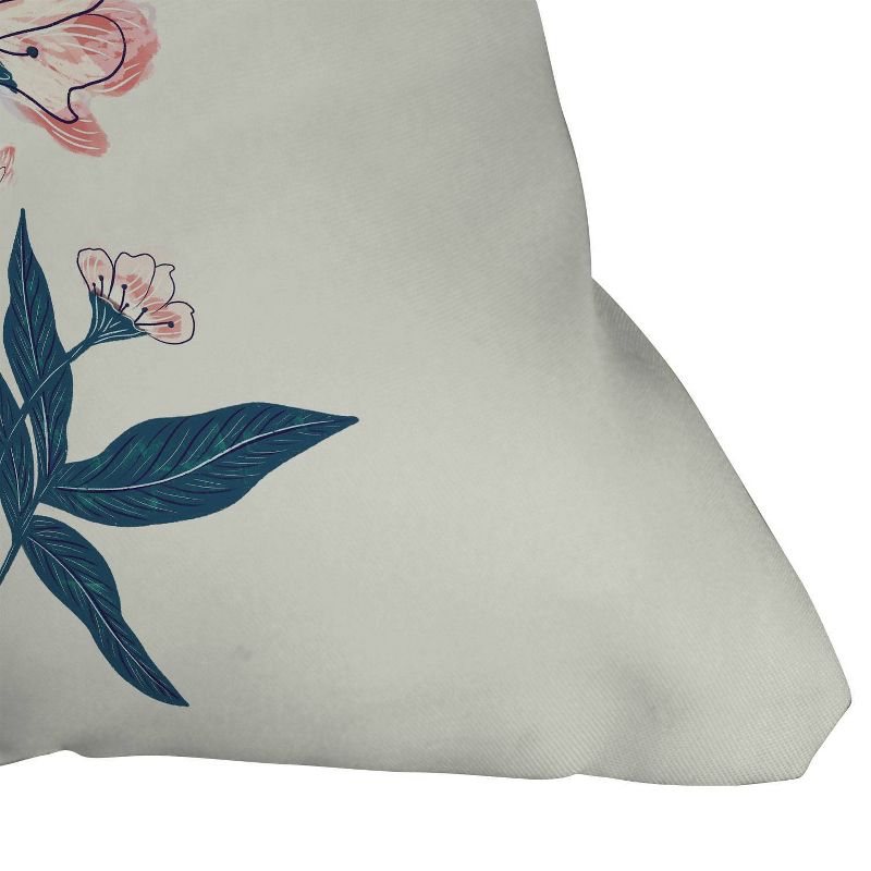 16"x16" Rosebud Studio Beautiful Walk Square Throw Pillow Off White - Deny Designs