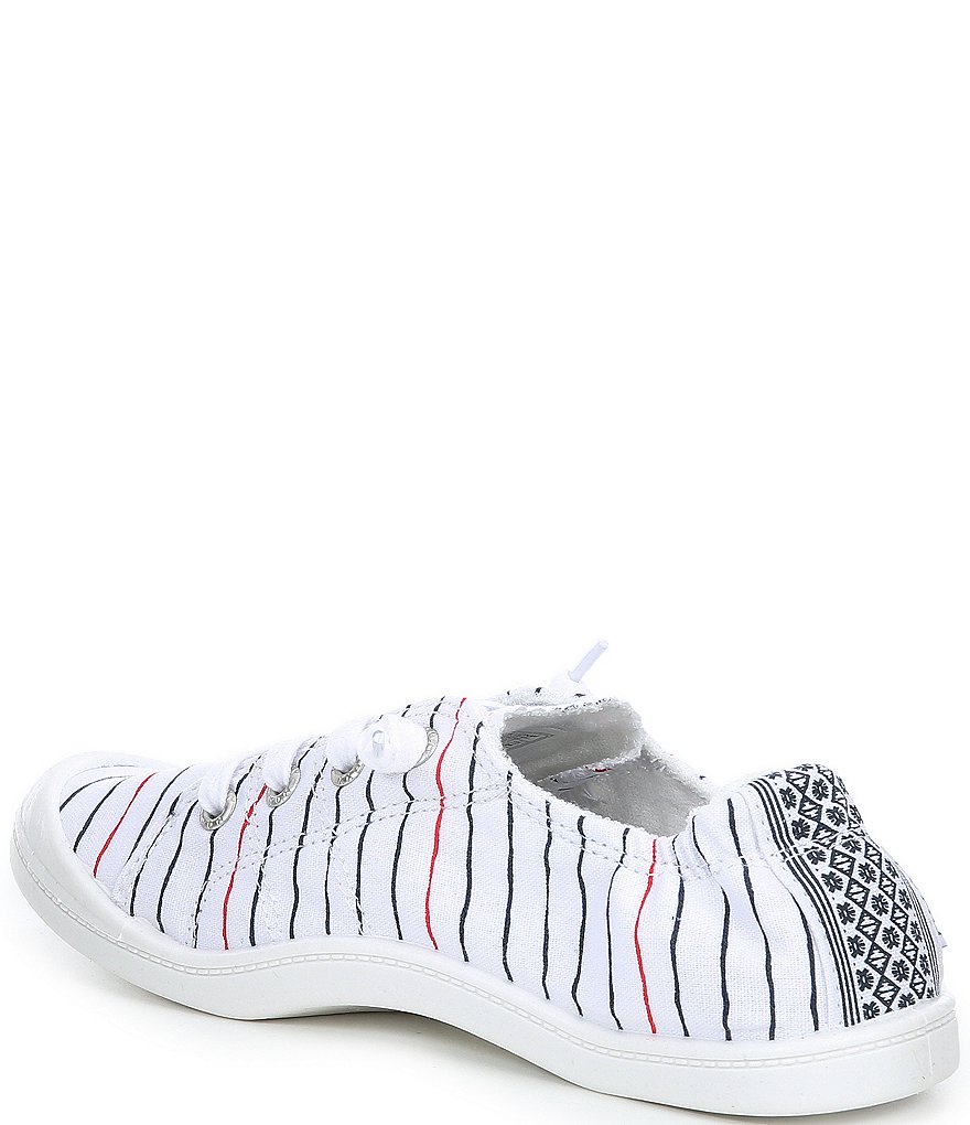 Roxy Bayshore III Striped Canvas Slip-On Sneakers