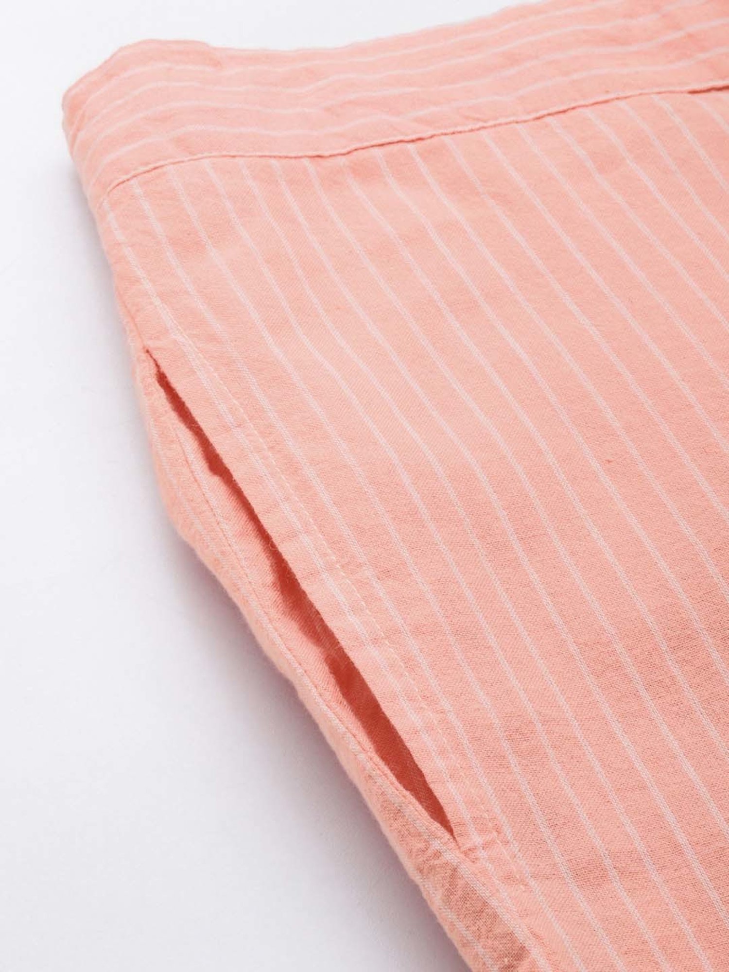 Clt.s Peach Cotton Embroidered Kurta Palazzo Set