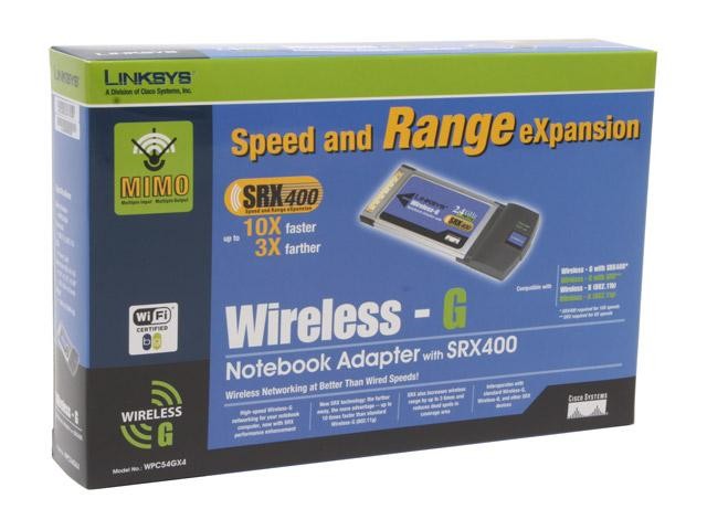 LINKSYS WPC54GX4 Wireless-G Notebook Adapter with SRX400